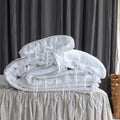 LINEN DUVET COVER set of duvet cover and pillowcases with ties. Pure French linen bedding set